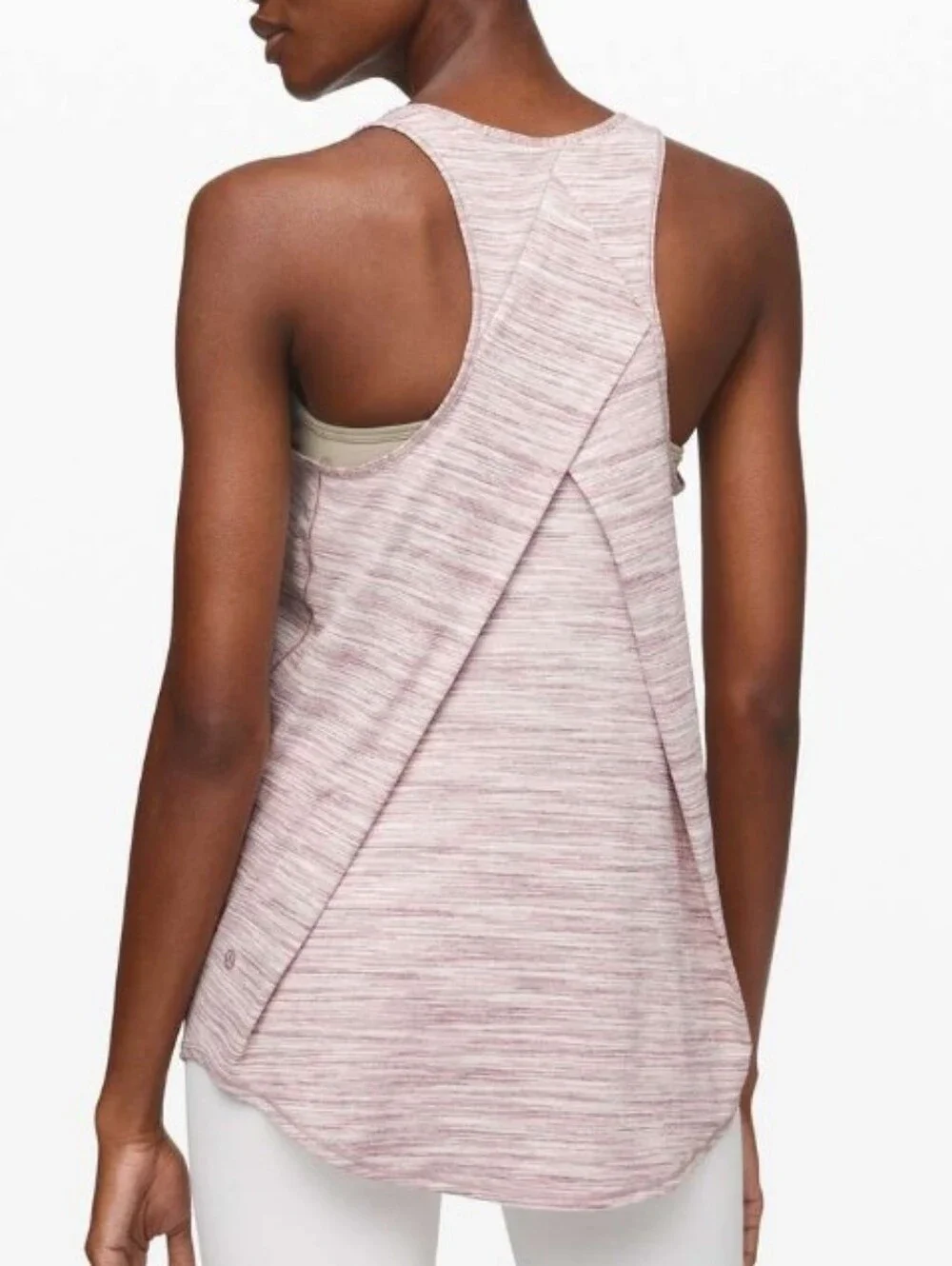 Lululemon Essential Tank Pleated Seriously Light Luon Space Dye Camo Misty Mauve